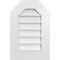 Ekena Millwork Octagonal Top Surface Mount PVC Gable Vent w/ 3-1/2"W x 1"P Standard Frame, 16"W x 24"H GVPOT16X2401SN - alternate 1